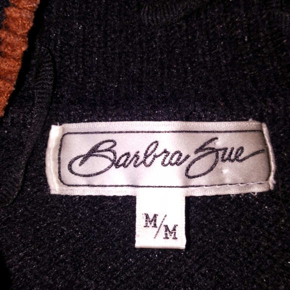 Barbra Sue black sweater with floral design - Picture 3 of 3